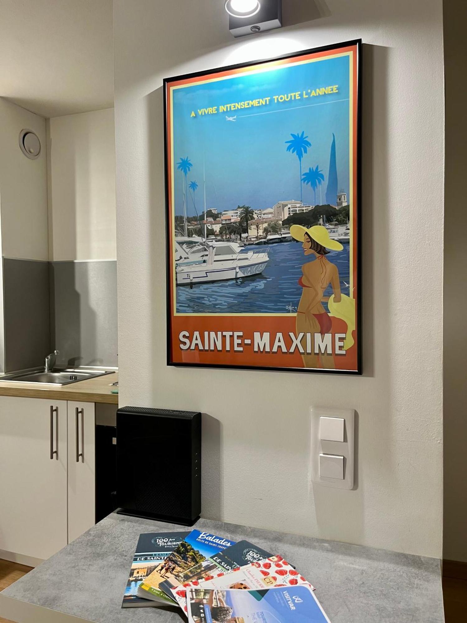 Perle Rare A 250M De La Plage ! Climatise Avec Parking, Balcon & Wifi Sainte-Maxime Kültér fotó